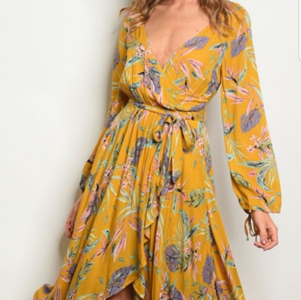 Floral High Low Maxi dress - Picture 2 of 3